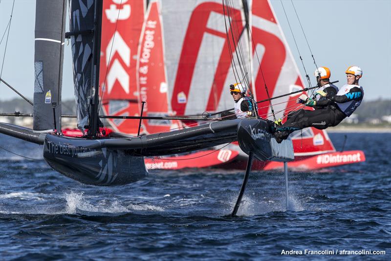 Olivia Price is the only female driver and keen to see Kleenmaid get a maiden win photo copyright Andrea Francolini taken at Geographe Bay Yacht Club and featuring the Superfoiler class