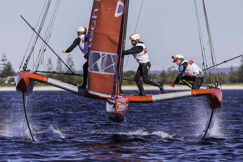 Winning ways for tech2 photo copyright Andrea Francolini taken at Geographe Bay Yacht Club and featuring the Superfoiler class