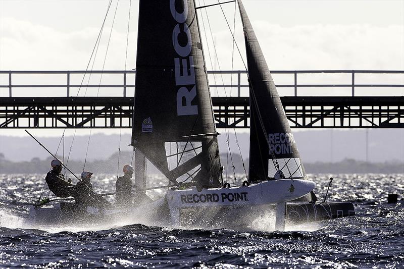 Record Point and the famous Busselton Pier photo copyright Andrea Francolini taken at Geographe Bay Yacht Club and featuring the Superfoiler class