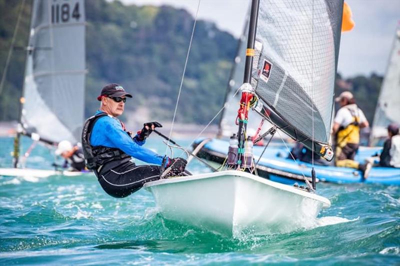 Mike Critchley was the first Master in the Supernova National Championships at Paignton photo copyright Peter Mackin / www.pdmphoto.co.uk taken at Paignton Sailing Club and featuring the Supernova class