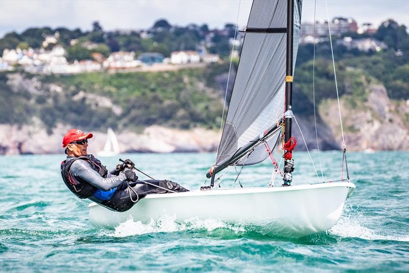 Tony Critchley was first Veteran in the Supernova National Championships at Paignton photo copyright Peter Mackin / www.pdmphoto.co.uk taken at Paignton Sailing Club and featuring the Supernova class