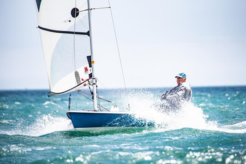 Michael Adams was the first Mark 1 in the Supernova National Championships at Paignton photo copyright Peter Mackin / www.pdmphoto.co.uk taken at Paignton Sailing Club and featuring the Supernova class