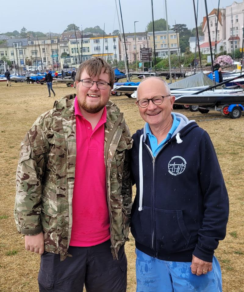 Oldest and Youngest in the Supernova Nationals at Paignton photo copyright Chris Hawley taken at Paignton Sailing Club and featuring the Supernova class