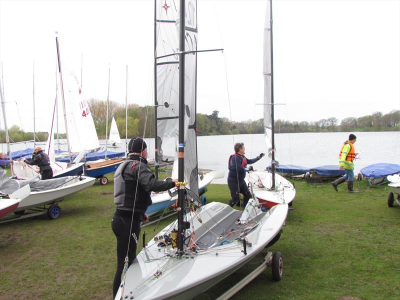 Let's get rigging during the Border Counties Series at Nantwich photo copyright Brian Herring taken at Nantwich & Border Counties Sailing Club and featuring the Supernova class
