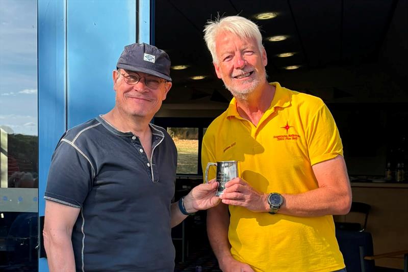 David Bibby, Events Coordinator, presents Alex Reeve with the trophy - Craftinsure Supernova Travellers Series at Chelmarsh - photo © Matt Thursfield
