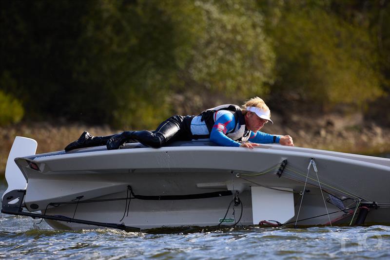 Marcus Shaw stays dry - Noble Marine Supernova Northern Travellers at Ogston - photo © Mike Cook / www.mikecookimaging.co.uk