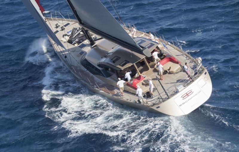 Escapade on day 2 of the Loro Piana Superyacht Regatta 2017 photo copyright Borlenghi / YCCS / BIM taken at Yacht Club Costa Smeralda and featuring the Superyacht class