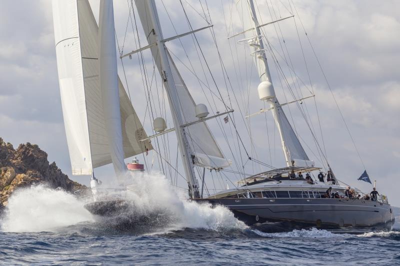 Silencio (Cruiser Racer Division) on day 1 of the Perini Navi Cup photo copyright Perini Navi / Borlenghi taken at Yacht Club Costa Smeralda and featuring the Superyacht class