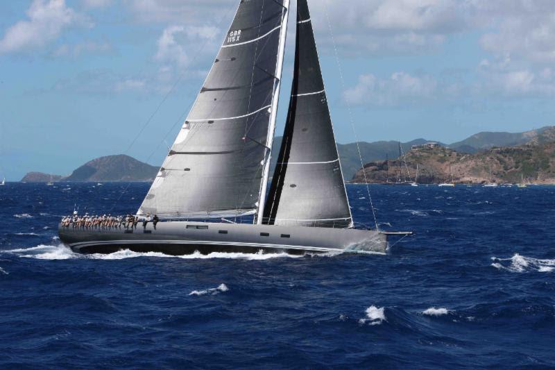 Runner-up for Monohull Line Honours was the magnificent 115ft Baltic sloop Nikata, who completed the RORC Caribbean 600 in almost exactly 48 hours photo copyright Tim Wright / www.photoaction.com taken at Royal Ocean Racing Club and featuring the Superyacht class