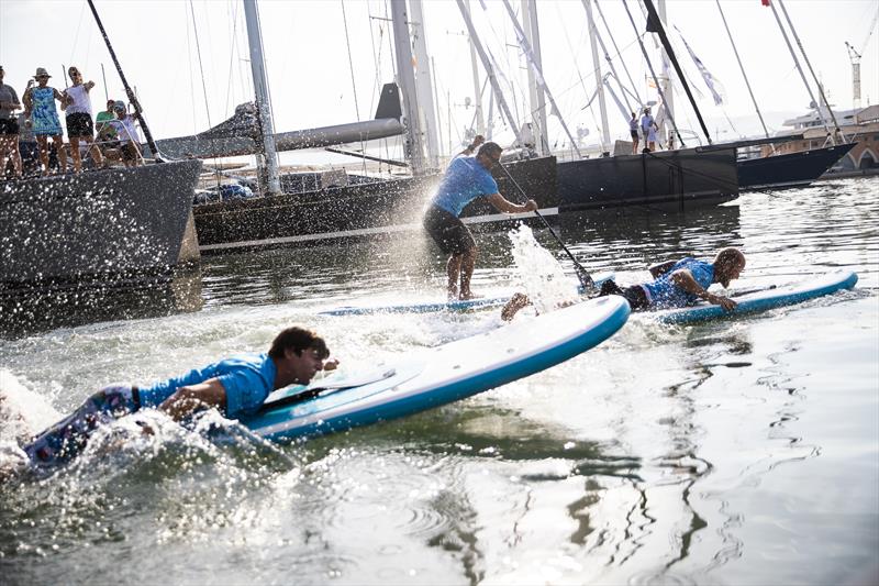 Paddleboard race on the 2019 Superyacht Cup Palma final day photo copyright Sailing Energy taken at Real Club Náutico de Palma and featuring the Superyacht class