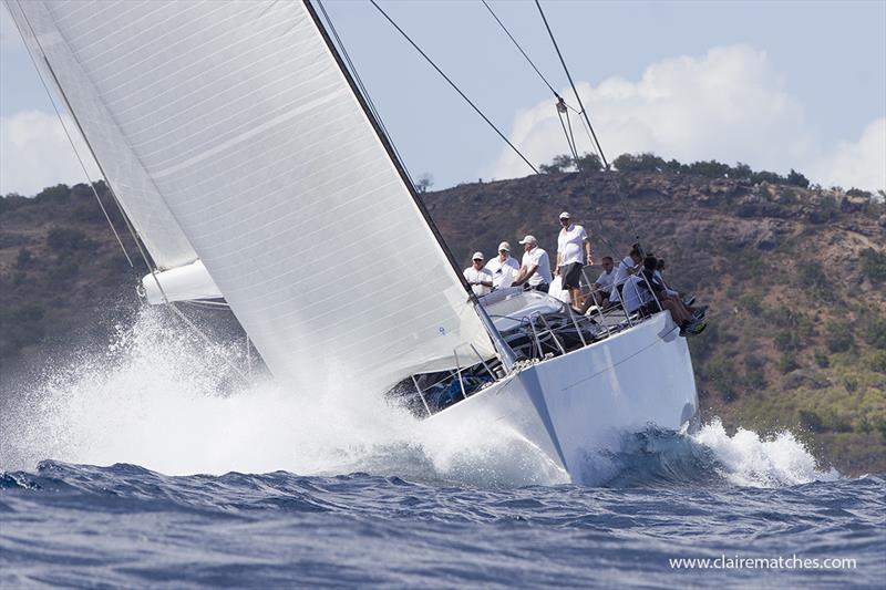 The 112ft German Frers sloop Spiip - Superyacht Challenge Antigua 2018 photo copyright Claire Matches / www.clairematches.com taken at  and featuring the Superyacht class