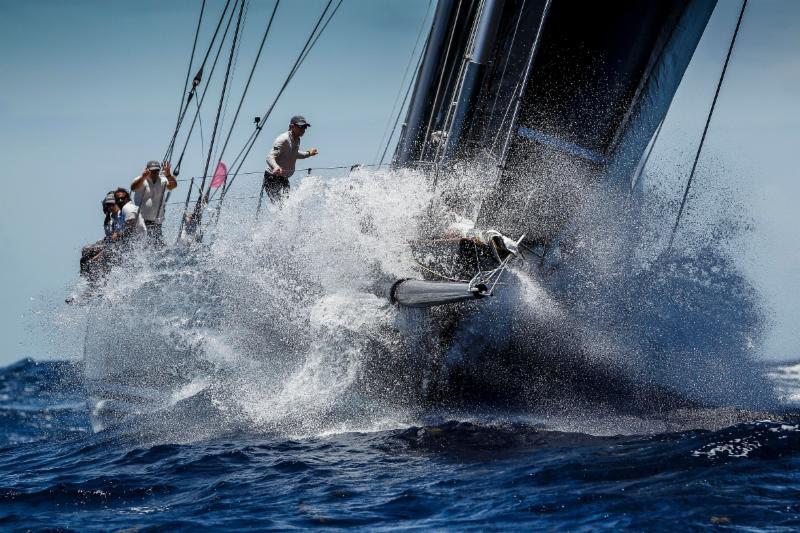 Celebrating his birthday out on the race course, Peter Harrison's superyacht Sojana took a win on the first day of Antigua Sailing Week - photo © Paul Wyeth / pwpictures.com