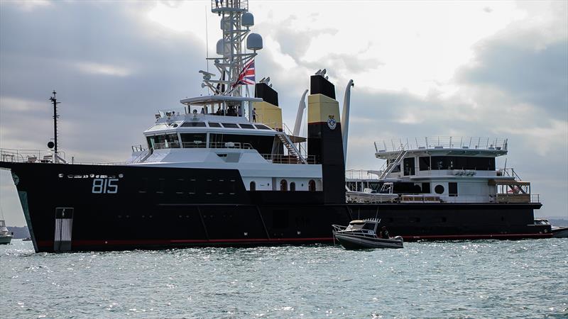 Sherpa the 243ft expedition yacht owned by Sir Jim Ratcliffe - INEOS Team UK, was one of the few superyachts allowed into New Zealand photo copyright Richard Gladwell/Sail-World.com / nz taken at Port Royal Yacht Club and featuring the Superyacht class