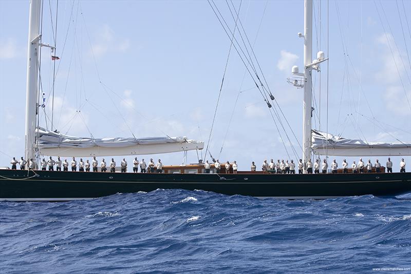 Remembrance Procession in Antigua after Sam Richmond passes away photo copyright Claire Matches / www.clairematches.com taken at  and featuring the Superyacht class