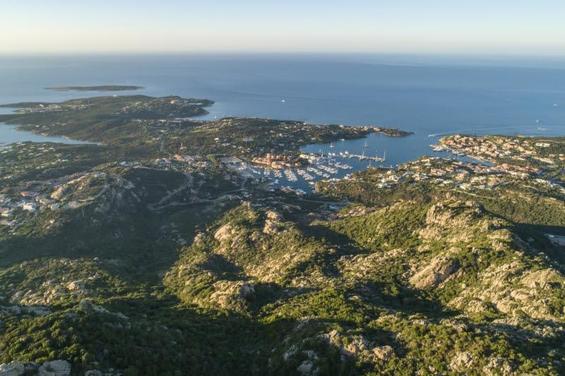 An aerial view of Porto Cervo Marina, Costa Smeralda. - Giorgio Armani Superyacht Regatta 2023 photo copyright YCCS / Studio Borlenghi taken at Yacht Club Costa Smeralda and featuring the Superyacht class