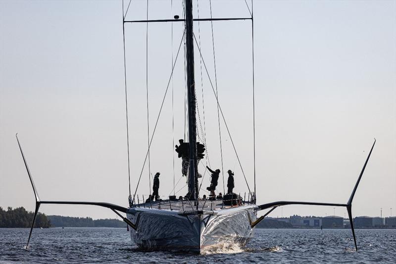 Baltic 111 Custom foil-assisted superyacht 'Raven' officially launched ahead of foiling trials - photo © Eva-Stina Kjellman