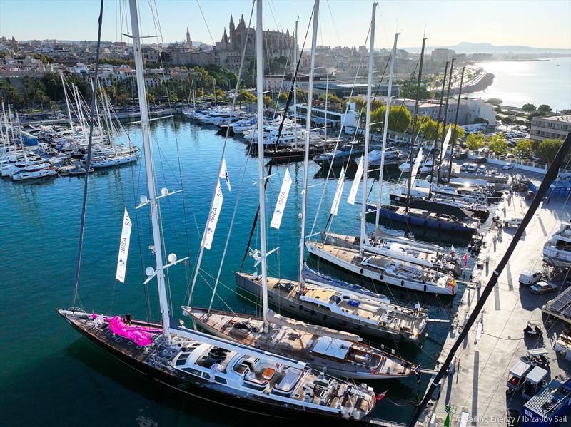 Ibiza JoySail Day 1: The SuperYacht fleet at STP Palma - photo © Sailing Energy