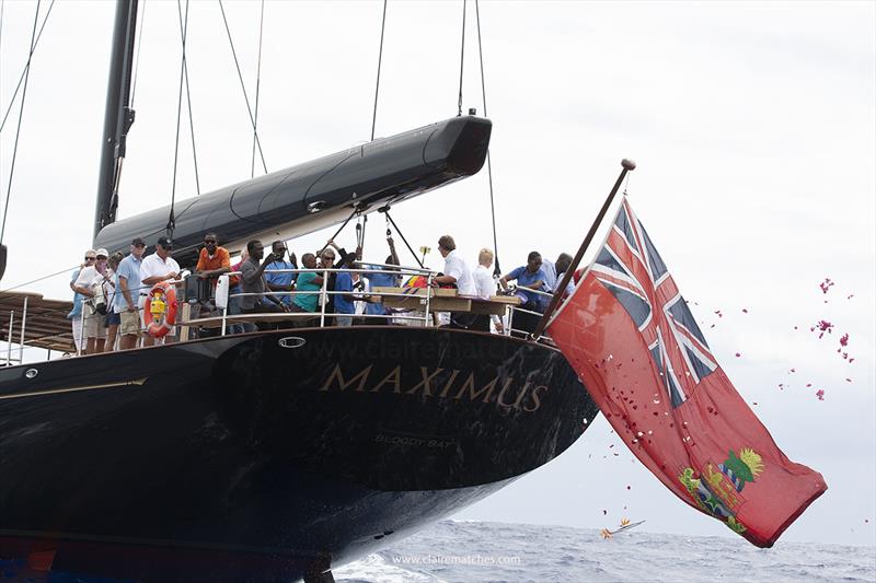 Stan Pearson burial at sea - 2024 Superyacht Challenge day 2 - photo © Claire Matches / www.clairematches.com