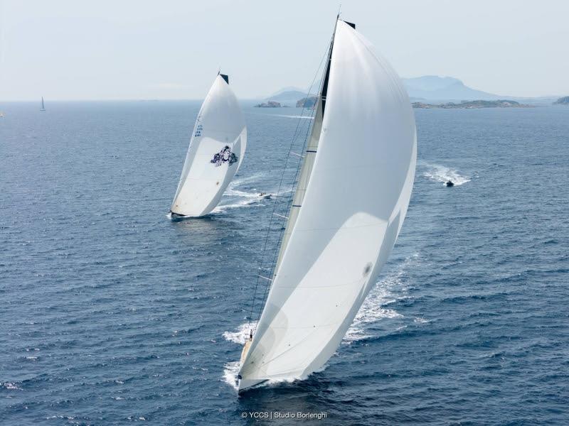 The Swan 115 Moat ahead of the RP-Nauta 100 Morgana - 2024 Giorgio Armani Superyacht Regatta photo copyright YCCS / Studio Borlenghi taken at Yacht Club Costa Smeralda and featuring the Superyacht class