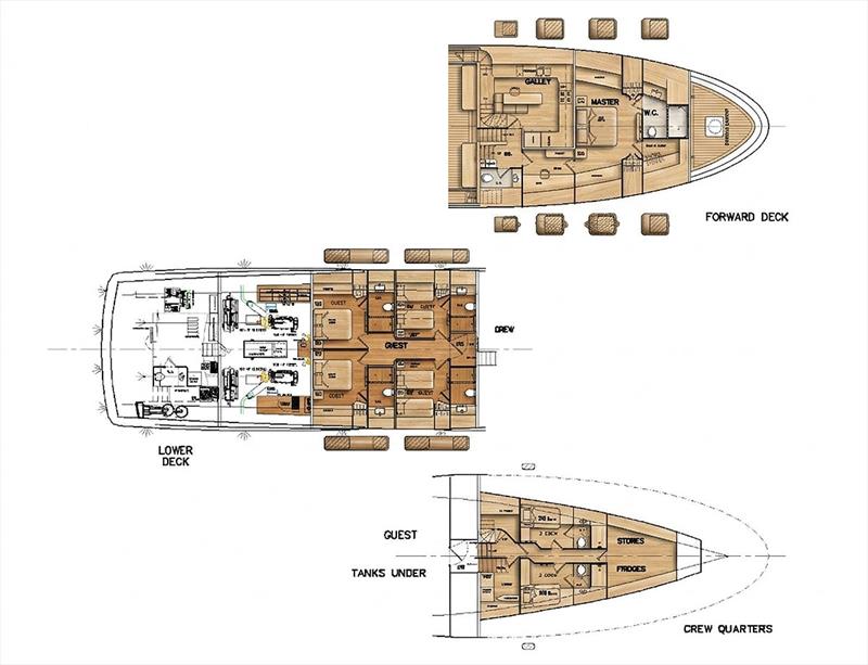OS 108 Lower Decks photo copyright Pat Bray Yacht Design and Research taken at  and featuring the Superyacht class