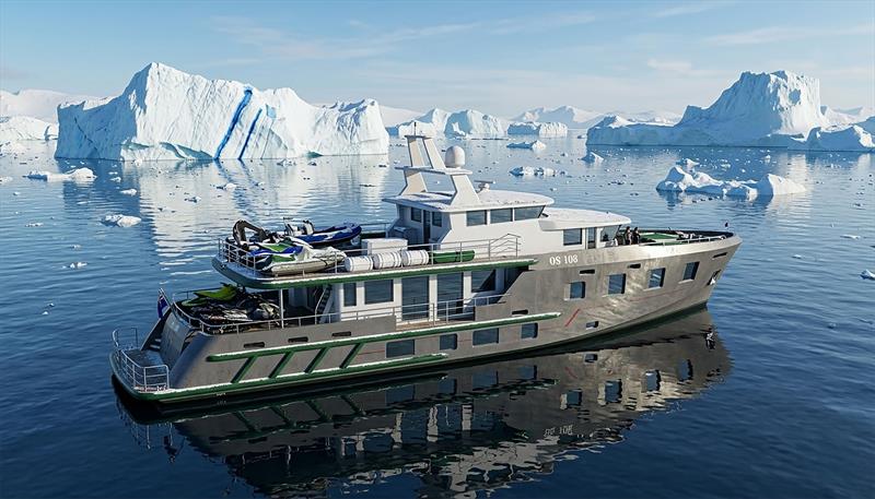OS 108 in the ice fields - photo © Pat Bray Yacht Design and Research