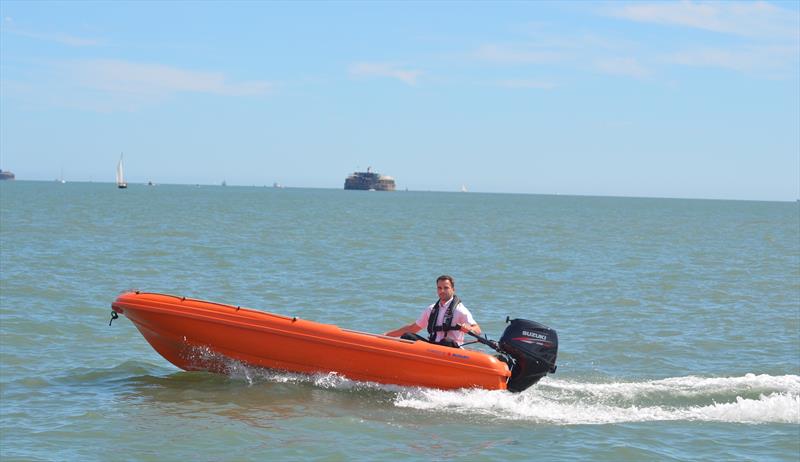 Rigiflex Safety Boat photo copyright SuzukiSuzuki taken at RYA Dinghy Show and featuring the  class