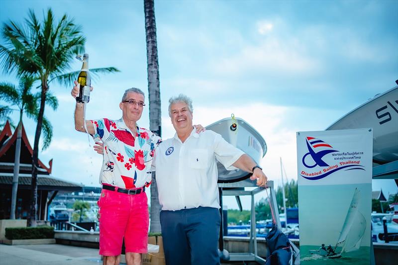 Arnaud C. Verstraete (left) and Peter Jacops (right) photo copyright Disabled Sailing Thailand taken at  and featuring the SV14 class
