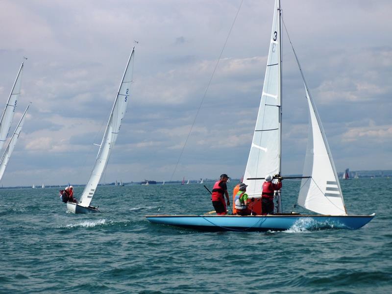 Day 1 of the Swallow National Championships at Bembridge photo copyright Mike Samuelson taken at Bembridge Sailing Club and featuring the Swallow class