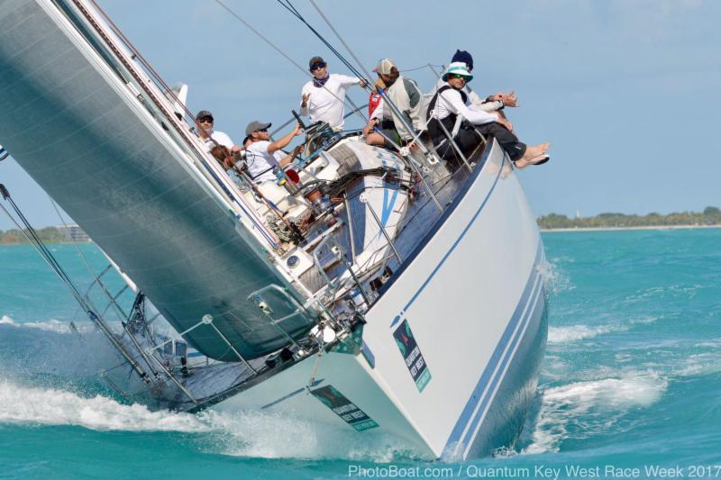 White Rhino upwind on day 2 at Quantum Key West Race Week - photo © Quantum Key West Race Week / www.PhotoBoat.com