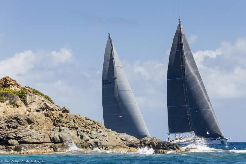 Selene and Stay Calm in the Maxi Division on day 3 of the Rolex Swan Cup Caribbean - photo © Nautor's Swan / Studio Borleghi