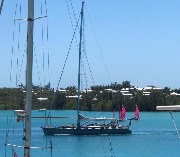 Stay Calm, British Swan 82 - second monohull to finish the Antigua Bermuda Race photo copyright Tom Clarke taken at Royal Bermuda Yacht Club and featuring the Swan class