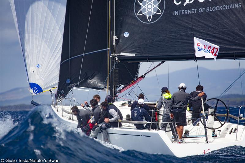 The Nations Trophy Mediterranean League 2019 photo copyright Giulio Testa taken at Club Nautico Scarlino and featuring the Swan class