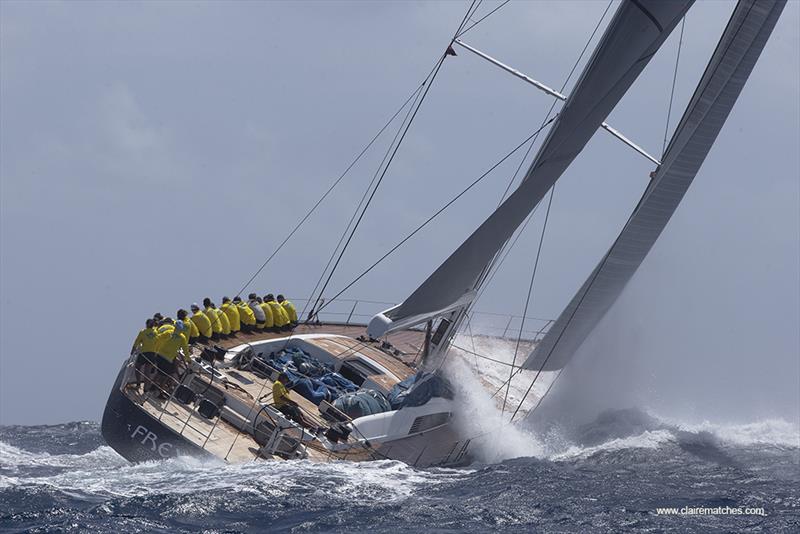 Don Macpherson's Swan 90 Freya, skippered by Joph Carter on day one of the 11th Superyacht Challenge Antigua photo copyright Claire Matches / www.clairematches.com taken at  and featuring the Swan class