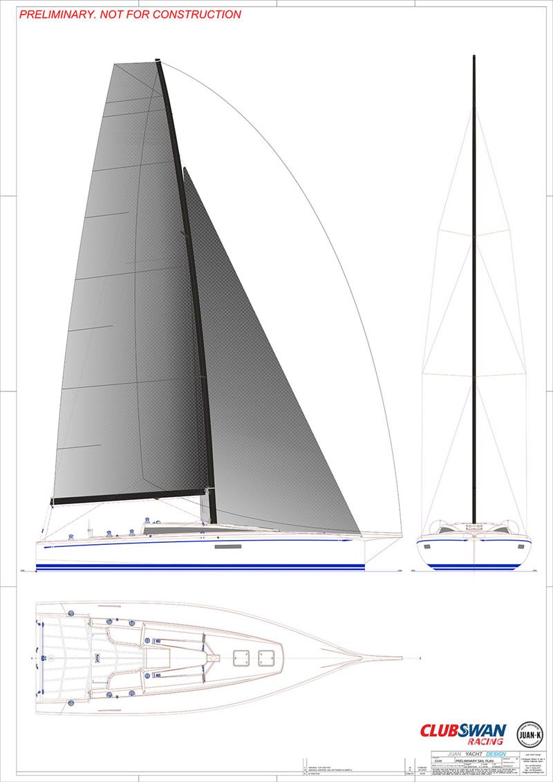 ClubSwan 41 - One Design Sail and rig plan photo copyright Nautor's Swan taken at  and featuring the Swan class