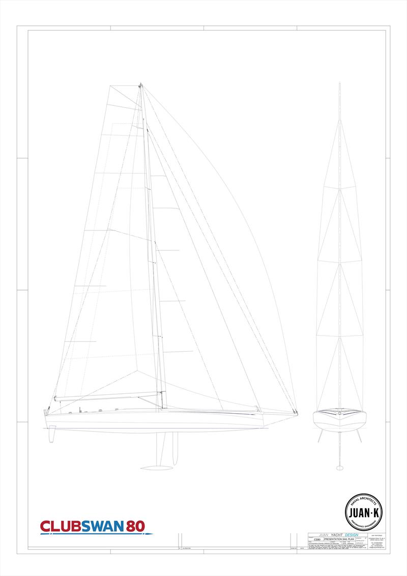 ClubSwan 80 sail plan - photo © Nautor's Swan