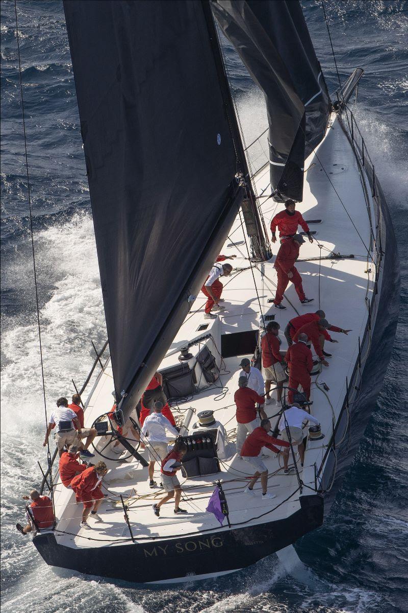 Pier Luigi Loro Piana's ClubSwan 80 My Song - Les Voiles de Saint-Tropez 2023 Day 3 photo copyright Gilles Martin-Raget taken at Société Nautique de Saint-Tropez and featuring the Swan class