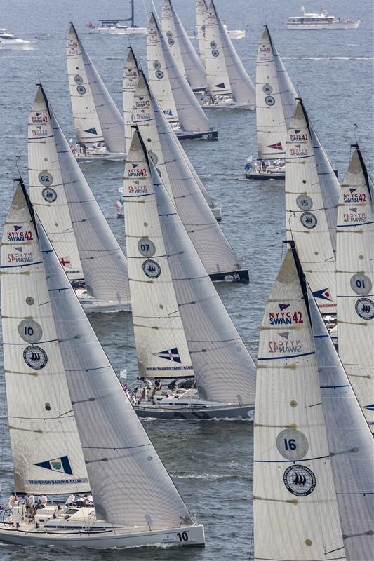 Race 7 starts on day 2 of the Rolex New York Yacht Club Invitational Cup photo copyright Rolex / Daniel Forster taken at New York Yacht Club and featuring the Swan 42 class
