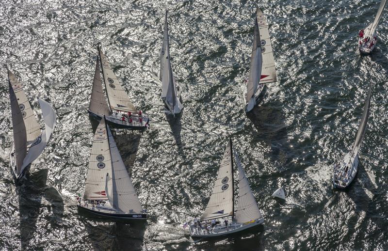 Rounding the leeward gate on day 2 of the Rolex New York Yacht Club Invitational Cup photo copyright Rolex / Daniel Forster taken at New York Yacht Club and featuring the Swan 42 class