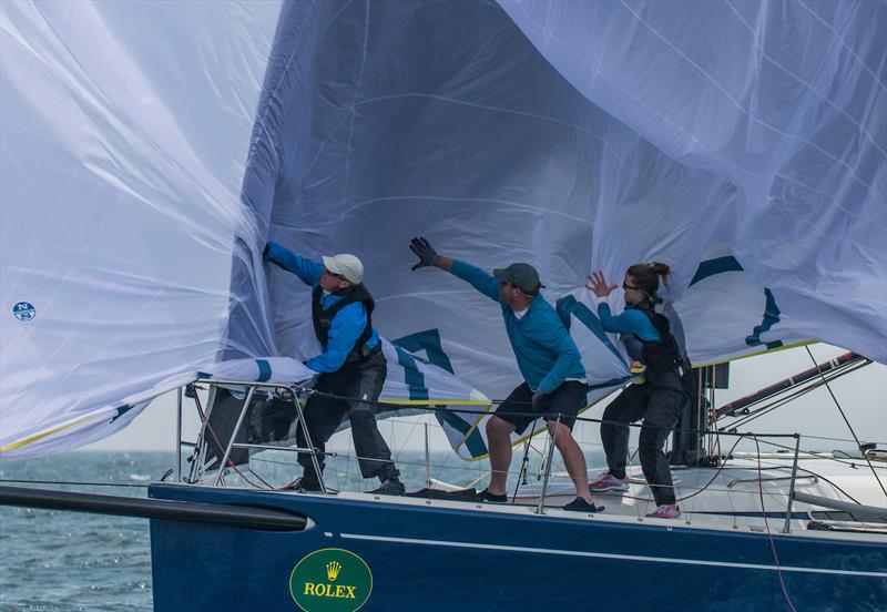 Bow work on John Hele's Swan 42 Daring during the 63rd New York Yacht Club Annual Regatta photo copyright Rolex / Daniel Forster taken at New York Yacht Club and featuring the Swan 42 class