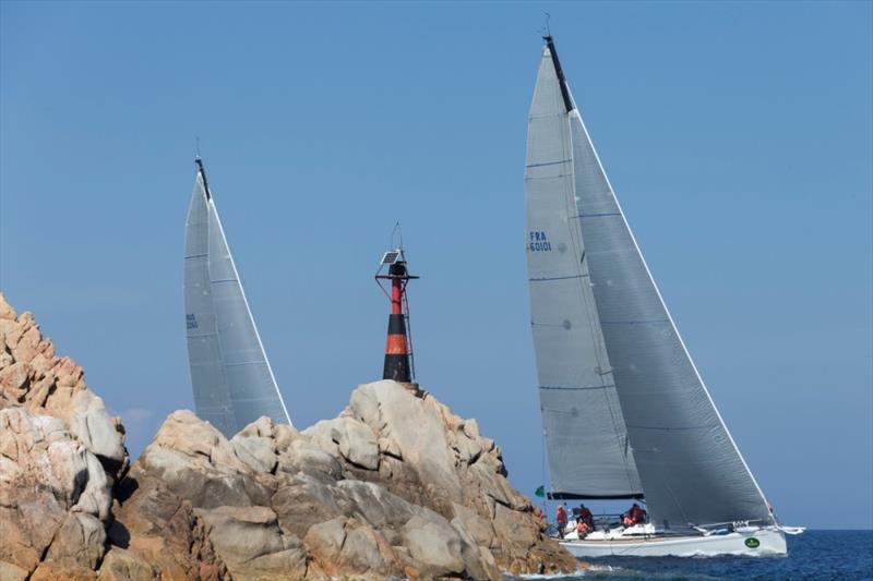 Petite Flamme and Arobas on day 1 of the Rolex Swan Cup photo copyright Carlo Borlenghi / Rolex taken at Yacht Club Costa Smeralda and featuring the Swan 60 class