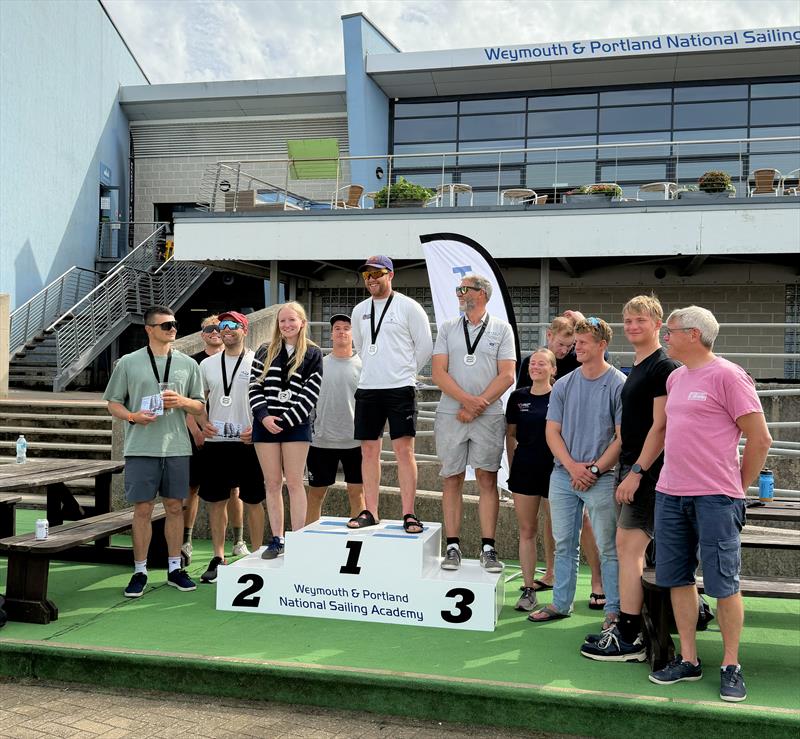 Prize winners in the Switch UK Nationals during the Portland Foil Festival - photo © Shock Sailing