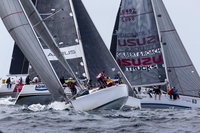 Sydney 38s racing off the heads during the Sydney Short Ocean Racing 2019 photo copyright Andrea Francolini / MHYC taken at Middle Harbour Yacht Club and featuring the Sydney 38 class