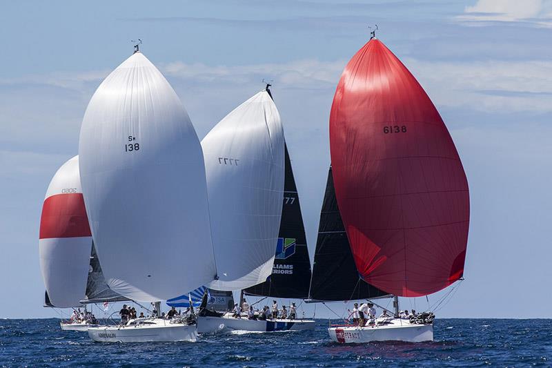 Close racing at a previous Sydney 38 Championship at Sydney Harbour Regatta photo copyright Andrea Francolini taken at Middle Harbour Yacht Club and featuring the Sydney 38 class
