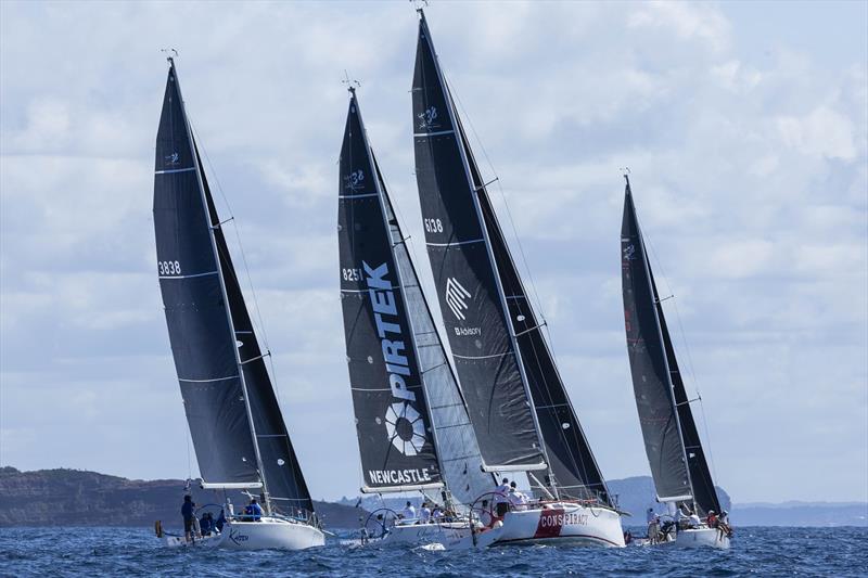 Close encounters at the 2023 Sydney 38 Championship at SHR photo copyright Andrea Francolini taken at Middle Harbour Yacht Club and featuring the Sydney 38 class
