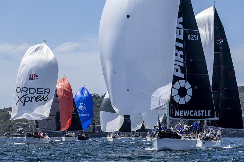 Looking down Sydney 38 street - Sydney 38 One-Design NSW Championship photo copyright Andrea Francolini taken at Middle Harbour Yacht Club and featuring the Sydney 38 class