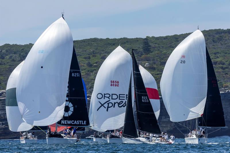 Challenge (8251) leading the Sydney 38s at at previous Nautilus Marine Insurance Sydney Harbour Regatta photo copyright Andrea Francolini / MHYC taken at Middle Harbour Yacht Club and featuring the Sydney 38 class
