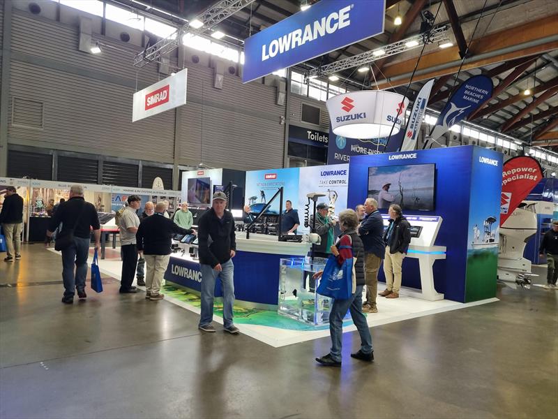 Lowrance and Simrad stand at the Sydney Boat Show 2025 - photo © Peter Rendle