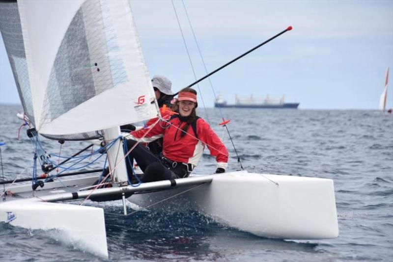 Father and daughter - Portland EyeCare Taipan Catamaran Australian Championships 2018/19 photo copyright Mary Tulip taken at  and featuring the Taipan class