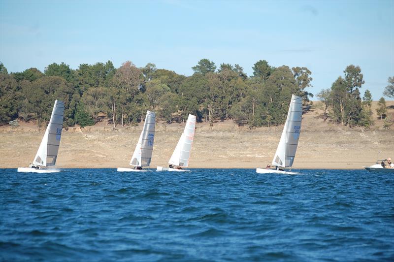 Sloop fleet off the start line - Taipan State Championships photo copyright Aaron Pimm taken at Albury Wodonga Sailing Club and featuring the Taipan class