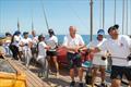 Admiral Giorgio Lazio from Nave Italia encourages the RCYC Sailing Academy while doing a teambuilding activity